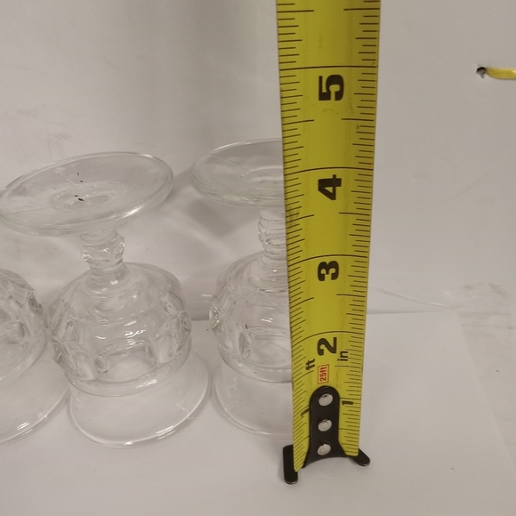5  Vintage Indian Clear Glass Kings Crown 3D Thumbprint - Picture 3 of 6